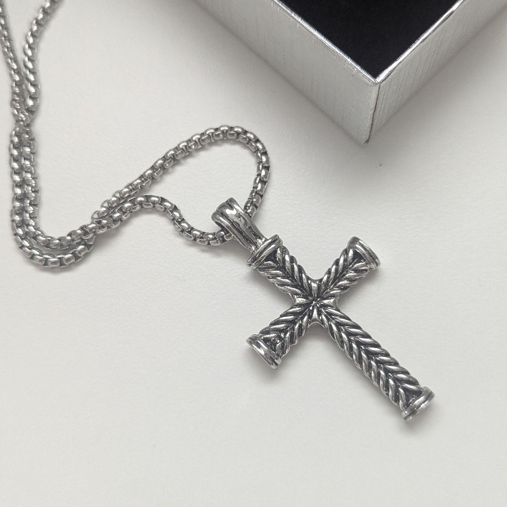 Titanium Steel Cross Necklace